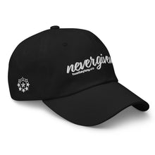 Load image into Gallery viewer, nevergiveup™ Branded Dad Hat - Embroidered White Thread