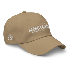 Load image into Gallery viewer, nevergiveup™ Branded Dad Hat - Embroidered White Thread