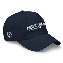 Load image into Gallery viewer, nevergiveup™ Branded Dad Hat - Embroidered White Thread