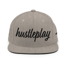 Load image into Gallery viewer, hustleplay.co Brand Classic Snapback Hat - Embroidered Black Thread - Round Crown