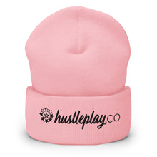 Load image into Gallery viewer, hustleplay.co Brand Logo Cuffed Beanie - Embroidered Black Thread