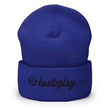 Load image into Gallery viewer, hustleplay.co Brand Logo Cuffed Beanie - Embroidered Black Thread