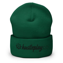 Load image into Gallery viewer, hustleplay.co Brand Logo Cuffed Beanie - Embroidered Black Thread