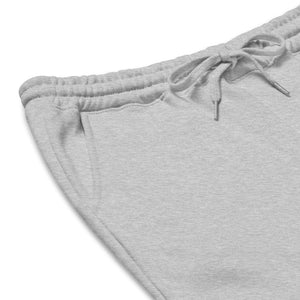 hustleplay.co Brand Logo Unisex Fleece Shorts - Embroidered Black Thread