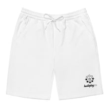 Load image into Gallery viewer, hustleplay.co Brand Logo Unisex Fleece Shorts - Embroidered Black Thread
