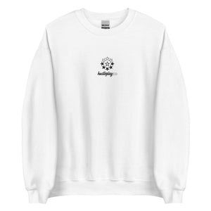 hustleplay.co Brand Logo Unisex Sweatshirt - Embroidered Black Thread