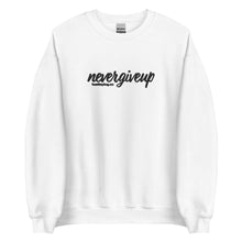 Load image into Gallery viewer, nevergiveup™ Branded Unisex Sweatshirt - Embroidered Black Thread
