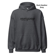 Load image into Gallery viewer, nevergiveup™ Branded Unisex Pull Over Hoodie - Embroidered Black Thread