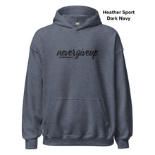 Load image into Gallery viewer, nevergiveup™ Branded Unisex Pull Over Hoodie - Embroidered Black Thread