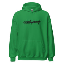 Load image into Gallery viewer, nevergiveup™ Branded Unisex Pull Over Hoodie - Embroidered Black Thread
