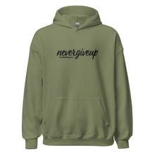 Load image into Gallery viewer, nevergiveup™ Branded Unisex Pull Over Hoodie - Embroidered Black Thread