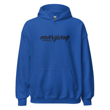 Load image into Gallery viewer, nevergiveup™ Branded Unisex Pull Over Hoodie - Embroidered Black Thread