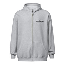 Load image into Gallery viewer, nevergiveup™ Branded Unisex Heavy Blend Zip Hoodie - Embroidered Black Thread

