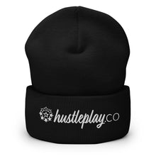 Load image into Gallery viewer, hustleplay.co Brand Logo Cuffed Beanie - Embroidered White Thread
