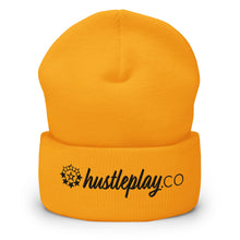 Load image into Gallery viewer, hustleplay.co Brand Logo Cuffed Beanie - Embroidered Black Thread
