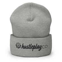 Load image into Gallery viewer, hustleplay.co Brand Logo Cuffed Beanie - Embroidered Black Thread