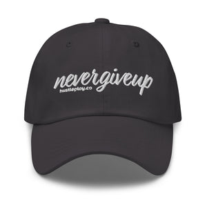 nevergiveup™ Branded Dad Hat - Embroidered White Thread