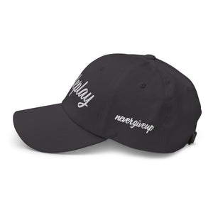 hustleplay.co Brand Dad Hat - Embroidered White Thread