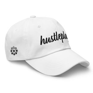 hustleplay.co Brand Dad Hat - Embroidered Black Thread