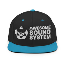 Load image into Gallery viewer, AWESOME SOUND SYSTEM BRAND Classic Snapback Hat - Embroidered White Thread - Round Crown
