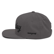 Load image into Gallery viewer, hustleplay.co Brand Classic Snapback Hat - Embroidered Black Thread - Round Crown
