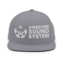 Load image into Gallery viewer, AWESOME SOUND SYSTEM BRAND Classic Snapback Hat - Embroidered White Thread - Round Crown
