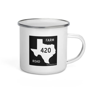Texas Farm Road 420 Enamel Mug
