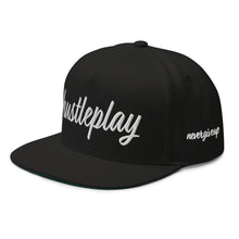 Load image into Gallery viewer, hustleplay.co Brand Flat Bill Snapback Hat - Embroidered White Thread - Tapered Crown
