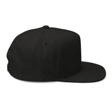 Load image into Gallery viewer, nevergiveup™ Branded Flat Bill Snapback Hat - Embroidered Black Thread - Tapered Crown
