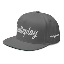 Load image into Gallery viewer, hustleplay.co Brand Flat Bill Snapback Hat - Embroidered White Thread - Tapered Crown
