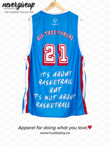 nevergiveup™ Branded Allstars Basketball Jersey - BIG TREE #4REAL 21 - JHS Rams Colorway