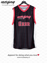 Load image into Gallery viewer, nevergiveup™ Branded Basketball Jersey - SHAAD THE BEAST GRRR - ChiTown Pin Stripes
