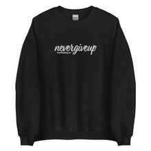 Load image into Gallery viewer, nevergiveup™ Branded Unisex Sweatshirt - Embroidered White Thread
