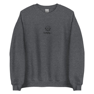 hustleplay.co Branded Logo Unisex Sweatshirt - Embroidered Black Thread