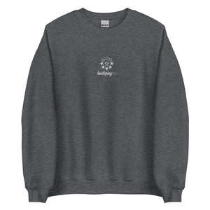 hustleplay.co Branded Logo Unisex Sweatshirt - Embroidered White Thread