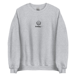hustleplay.co Branded Logo Unisex Sweatshirt - Embroidered Black Thread