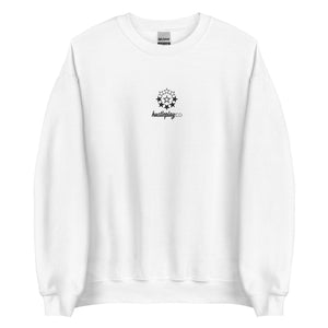 hustleplay.co Branded Logo Unisex Sweatshirt - Embroidered Black Thread