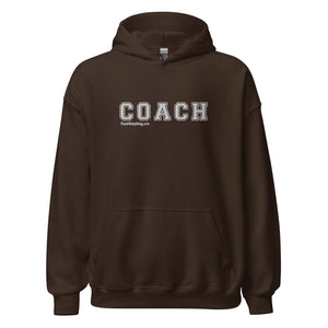 COACH™ Branded Unisex Pull Over Hoodie - Embroidered White Thread