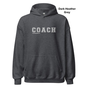 COACH™ Branded Unisex Pull Over Hoodie - Embroidered White Thread