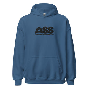 Awesome Sound System ASS Embroidered Unisex Heavy Blend Pull Over Hoodie - Black Thread