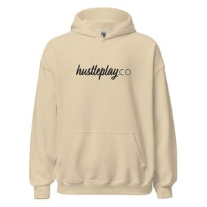 hustleplay.co Signature Unisex Pull Over Hoodie - Embroidered Black Thread