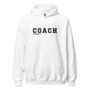 COACH™ Branded Unisex Pull Over Hoodie - Embroidered Black Thread
