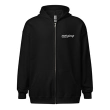 Load image into Gallery viewer, nevergiveup™ Branded Unisex Heavy Blend Zip Hoodie - Embroidered White Thread
