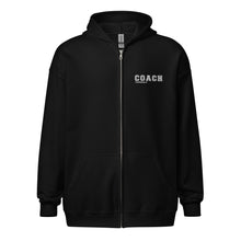 Load image into Gallery viewer, COACH™ Branded Unisex Heavy Blend Zip Hoodie - Embroidered White Thread
