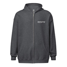 Load image into Gallery viewer, nevergiveup™ Branded Unisex Heavy Blend Zip Hoodie - Embroidered White Thread
