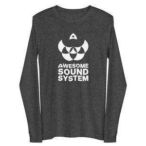 AWESOME SOUND SYSTEM BRAND LOGO Unisex Long Sleeve T-Shirt - White Print