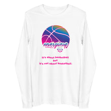 Load image into Gallery viewer, nevergiveup™ Branded Basketball Unisex Long Sleeve T-Shirt - Neon Milky Way
