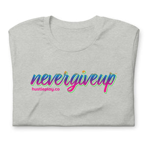 nevergiveup™ Branded Unisex Short Sleeve T-Shirt - Neon Milky Way