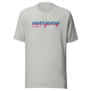 nevergiveup™ Branded Unisex Short Sleeve T-Shirt - Neon Milky Way