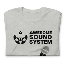 Load image into Gallery viewer, AWESOME SOUND SYSTEM A Voice Strong and True Unisex Short Sleeve T-Shirt - Black Print
